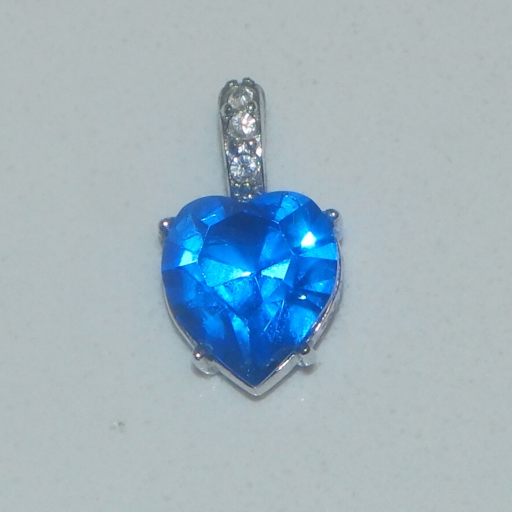 Blue Sapphire Necklace Pendant Charm | Swarovski